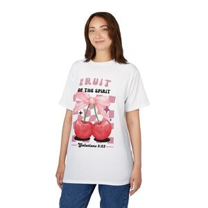 Cherry Graphic White Tee